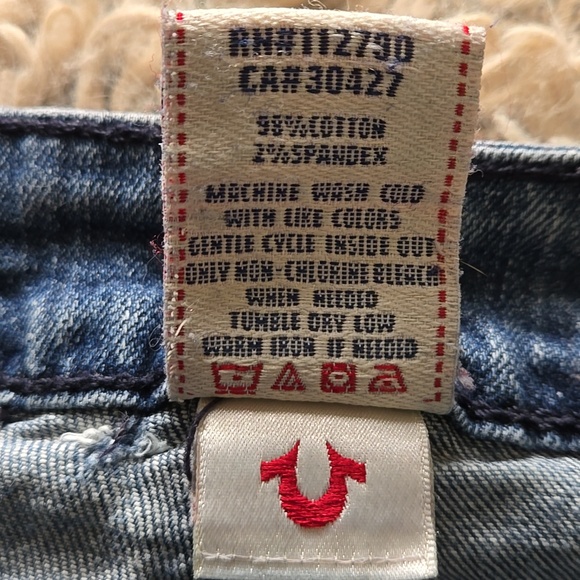 True Religion Bling Embellished Low Rise Super Skinny Jeans - Picture 7 of 10